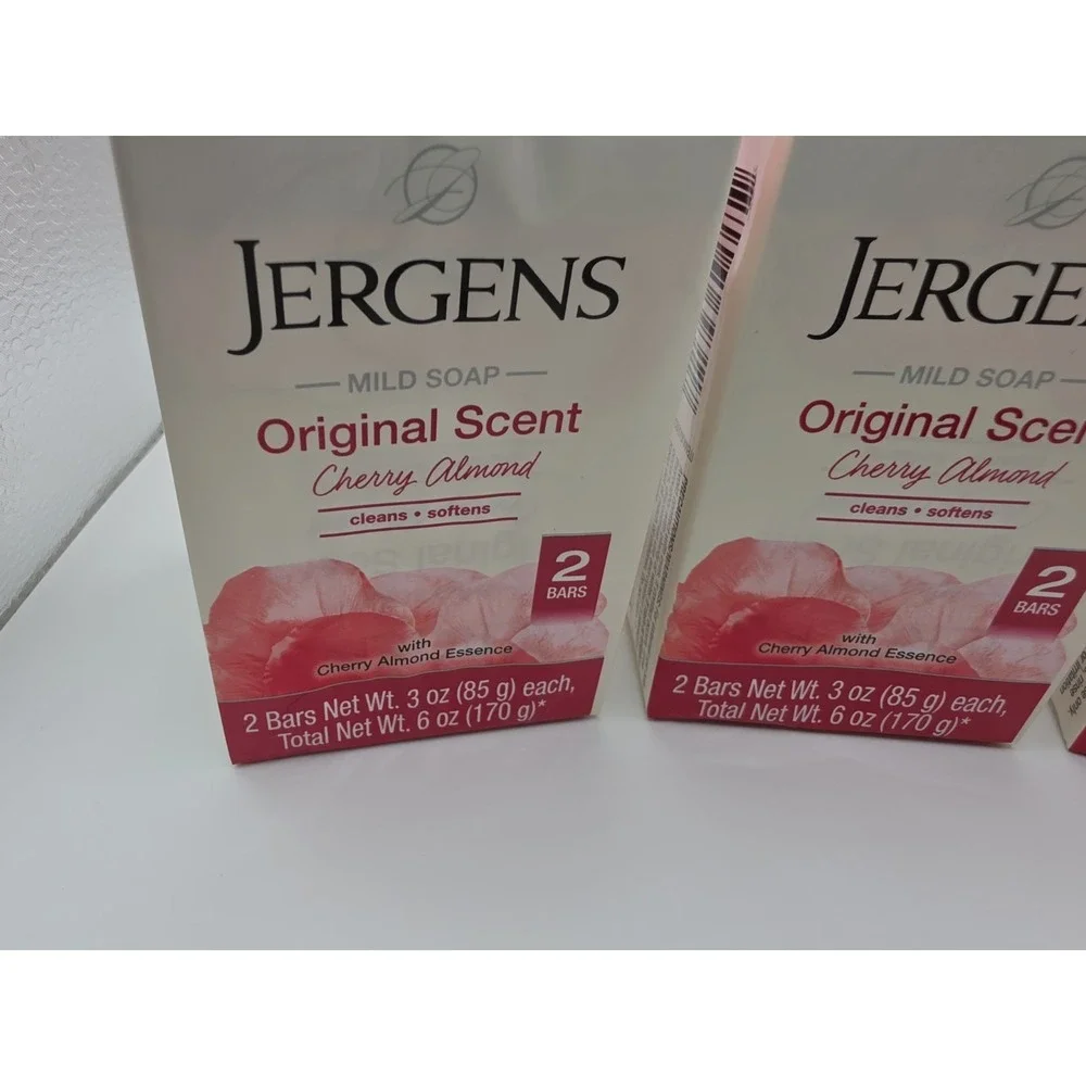 3 pack of Jergens Cherry Almond Mild Soap Original Scent - 8 Bars - 3 Oz Each